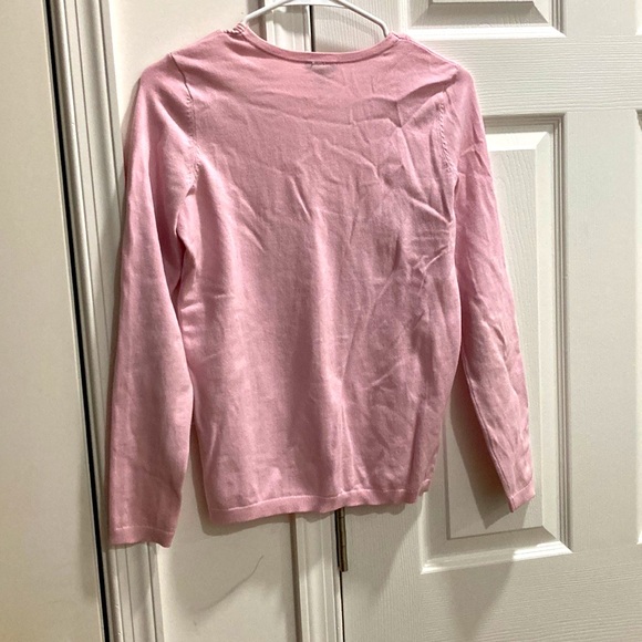 Talbots small petite baby pink long sleeve sweater barbie cottage core - Picture 2 of 4